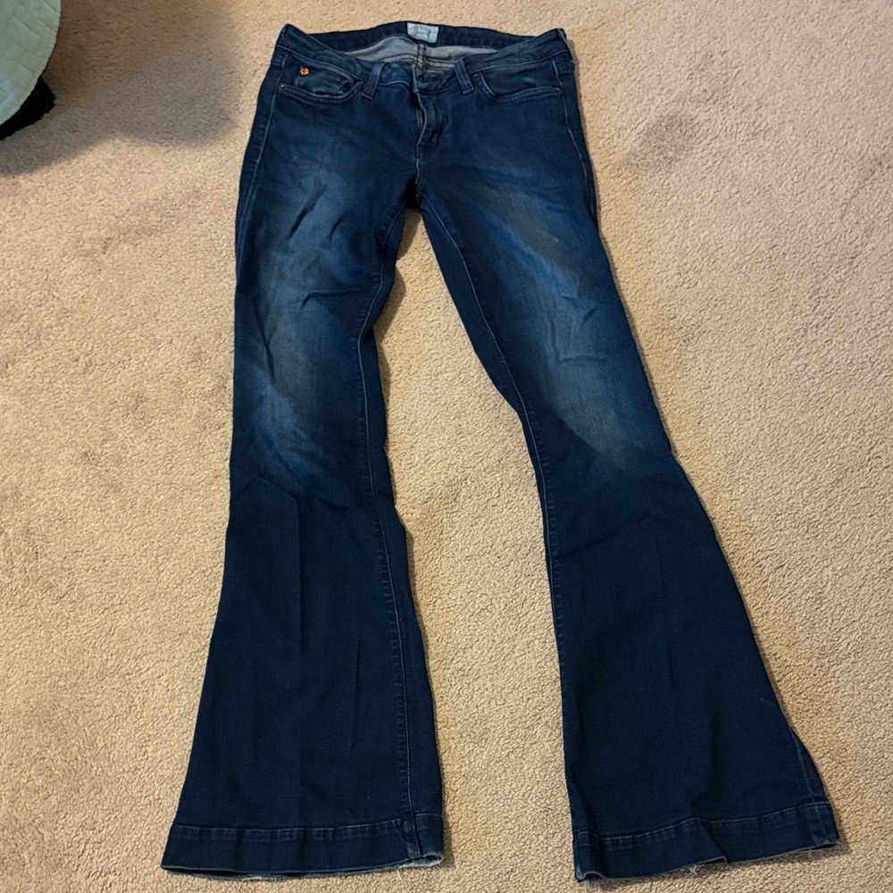 Hudson Jeans Dark Blue Flare & Wide Leg